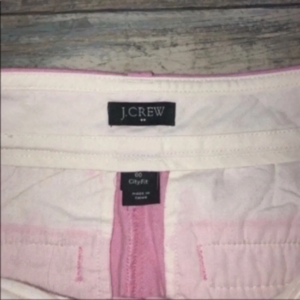 J.Crew Pink Chino Shorts Size 00 Low Rise Casual Summer Preppy Cotton Shorts